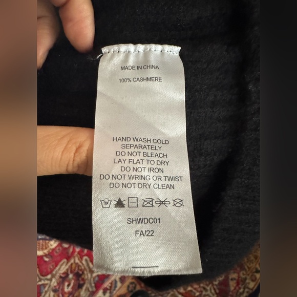 Quince Cashmere Oversized Boyfriend Cardigan Sweater in black size L - Picture 15 of 15